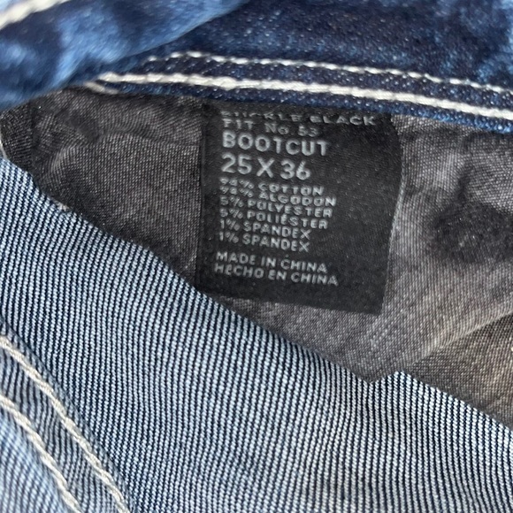 Buckle Black Fit No.53 Bootcut Jeans Size 25x36 - Picture 3 of 9